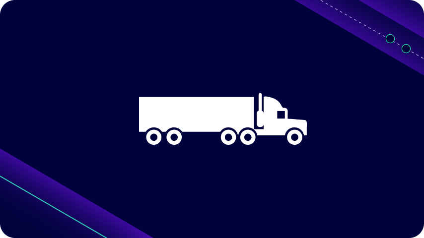 Graphic of freight truck for transportation case study