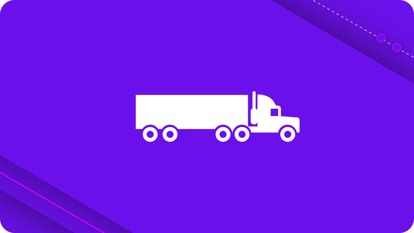 Graphic of freight truck for transportation case study